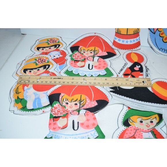 Vtg CUT & SEW Fabric Panels CUT  See Photos circus cute children etc... - Picture 8 of 9